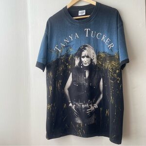 Vintage 1994 Tanya Tucker Country Band T Shirt XL All Over Print Nice Man Tag